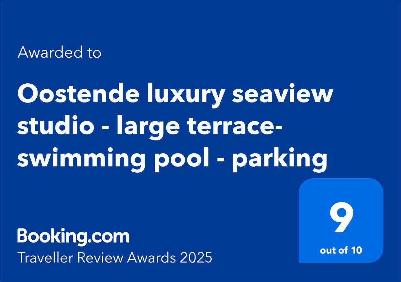 Oostende Luxury Seaview Studio - Large Terrace- Swimming Pool - Parking 외부 사진